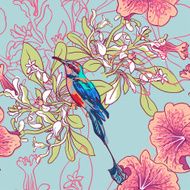 Seamless floral background with petunia N6