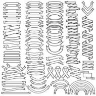 Mega collection of retro ribbons and labels