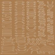 Mega collection of retro ribbons and labels N2