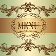 Menu design in luxury style