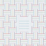 Text frame Traditional Japanese Embroidery Ornament with weaving Seamless pattern