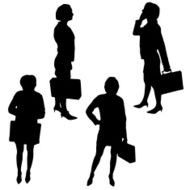 Vector silhouette of a businesswoman N20