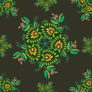 Texture With Flowers And Leaves