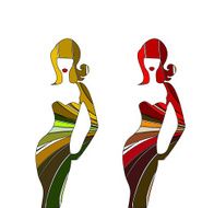 silhouette girl model sheath dress at party N6