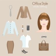 Woman office clothing Infographics