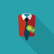 shopping suit flat icon with long shadow eps10 N16