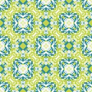 Seamless circle vintage flower pattern background N3