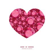 Vector ruby heart silhouette pattern frame N2