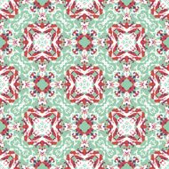 Seamless circle vintage flower pattern background N4