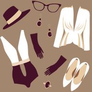 Retro Fashion Seamless pattern N4