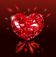 beautiful Red heart shaped ruby