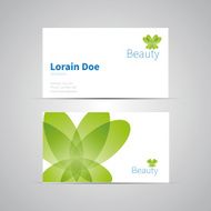 Business Card template vector icon for Beauty Industry N4