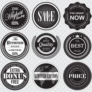 retro vintage badges and labels set