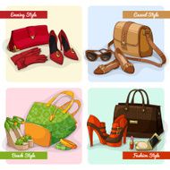 Set of women bags shoes and accessories N2