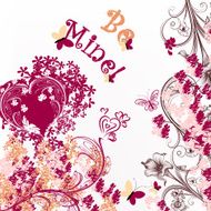 Cute Valentine or wedding card be mine