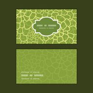 Vector abstract green natural texture horizontal frame pattern business cards