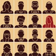 People icons silhouette