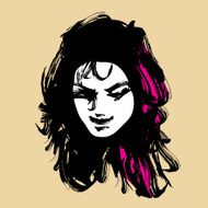 beauty face girl vector