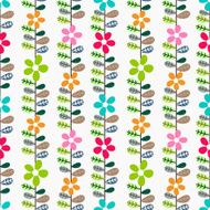 Floral pattern with leaves