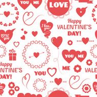 Seamless background vector happy Valentines Day N2