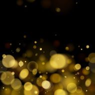 Abstract golden bokeh blurry background