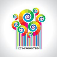Vector - Colorful bar code texture