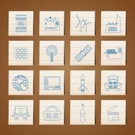 Business and industry icons N11