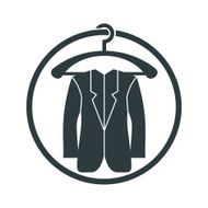 Clothing symbol isolated vector suit on a hanger