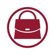 Bag vector icon isolated fashion theme symbol