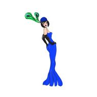 Art Nouveau retro fashion illustration N2