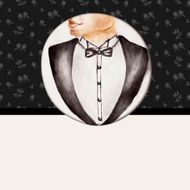 Fashion background with bow tie gentleman N6