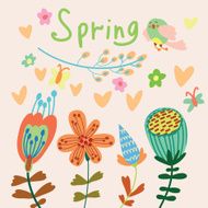 floral background in vector N2