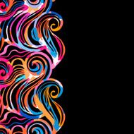 Watercolor inspiration seamless wave pattern N5