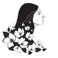 Beautiful woman with flowers N8