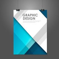 creative business poster template in blue