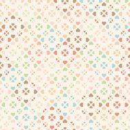 Color hearts on beige background