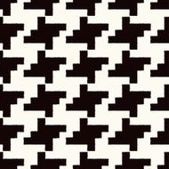 seamless black and white houndstooth checkered pattern