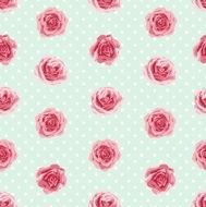 Flower seamless pattern with roses Vector illustration N2