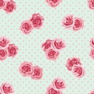 Flower seamless pattern with roses Vector illustration N3