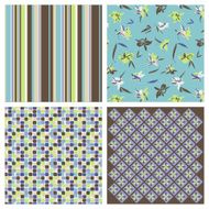 abstract and flowers patterns