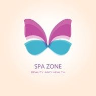 Woman&#039;s spa salon sign with butterfly