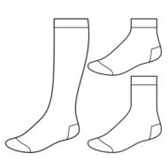 Set of blank socks