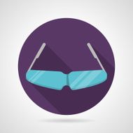 Flat color sport sunglasses vector icon