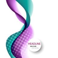Abstract curved lines background Template brochure design N70