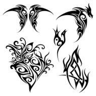 Vector Set of Tribal Tattoo N6