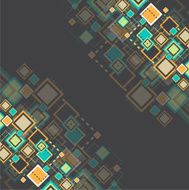 Vector grunge retro square background N16