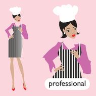 Professionl female chef set