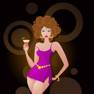 Disko woman in nightclub