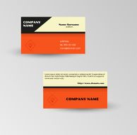 modern red business card vector template