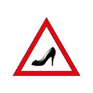 shoes in the warning sign vector illustration N2